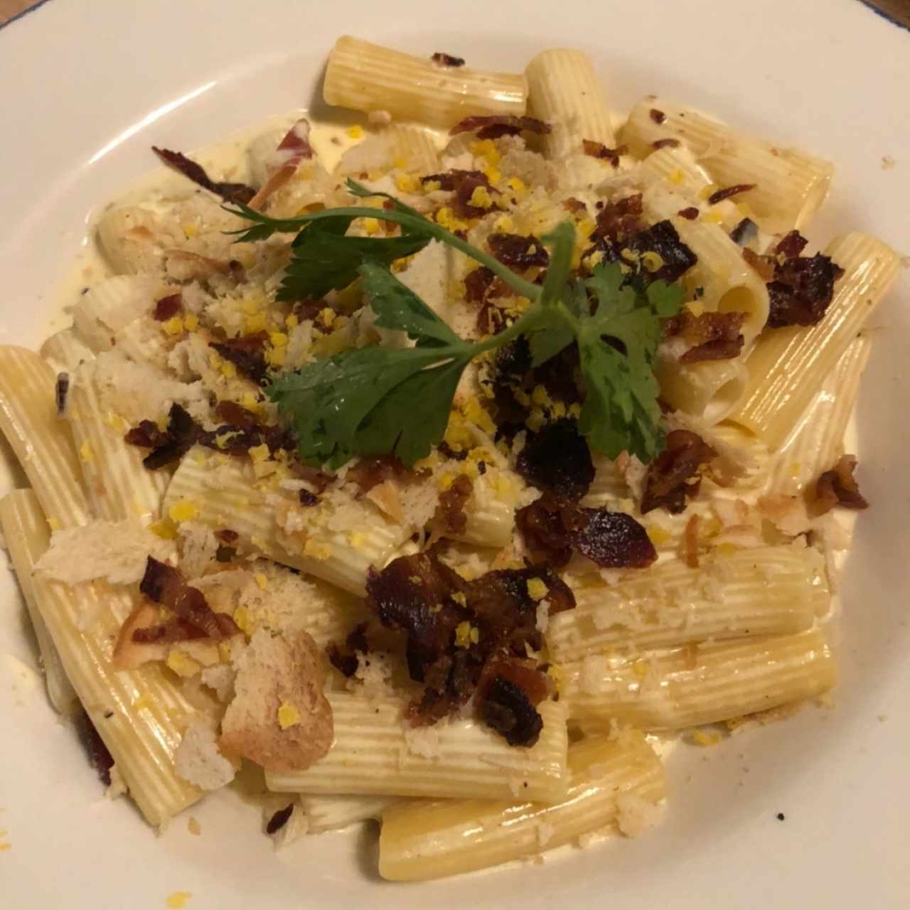 Rigatoni Ni Carbonara Ni Alfredo