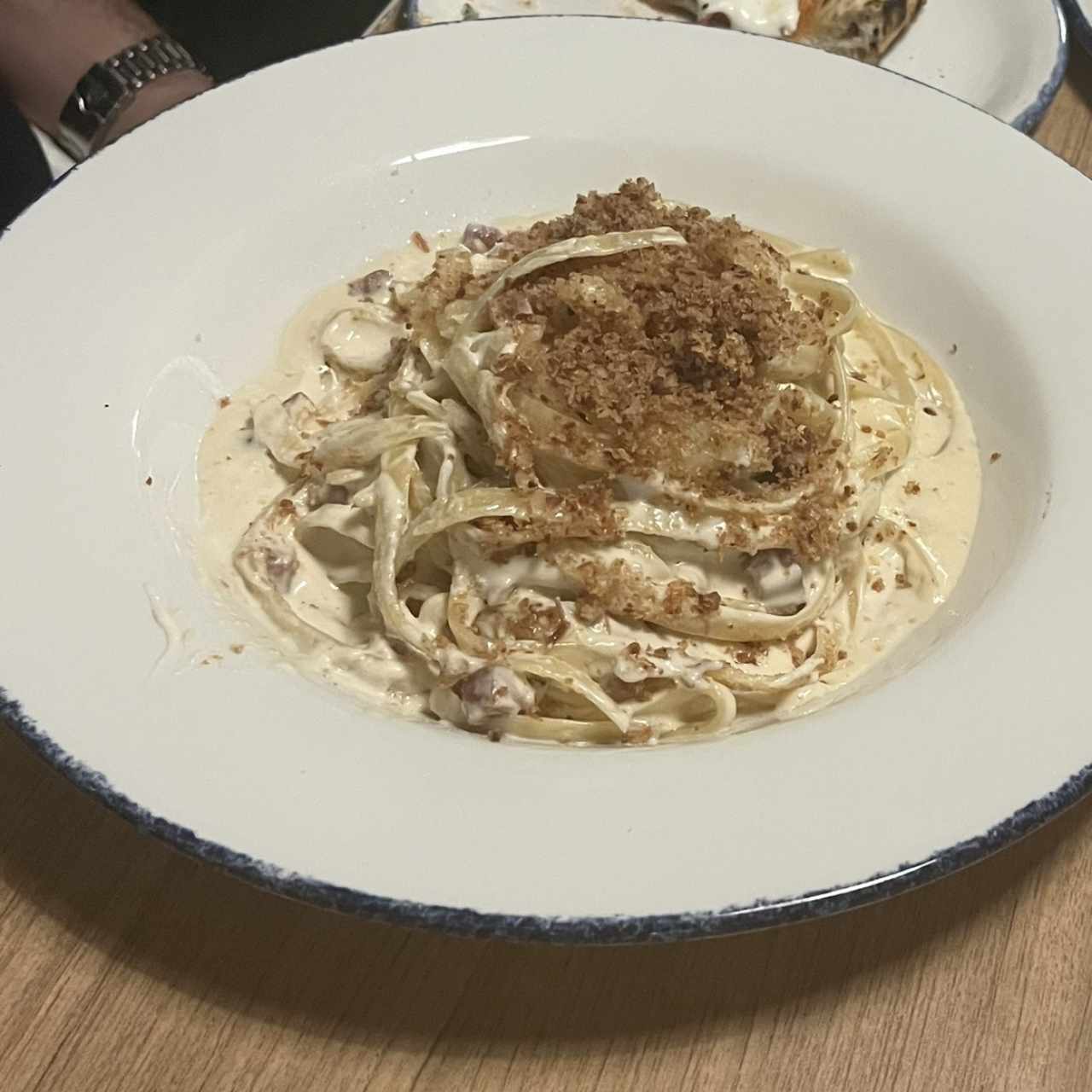 Spaghetti Alfredo e Prosciutto