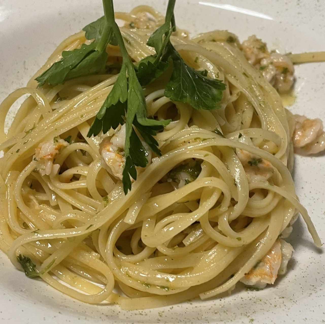 Fetuccini Aglio, Olio E Gamberetti