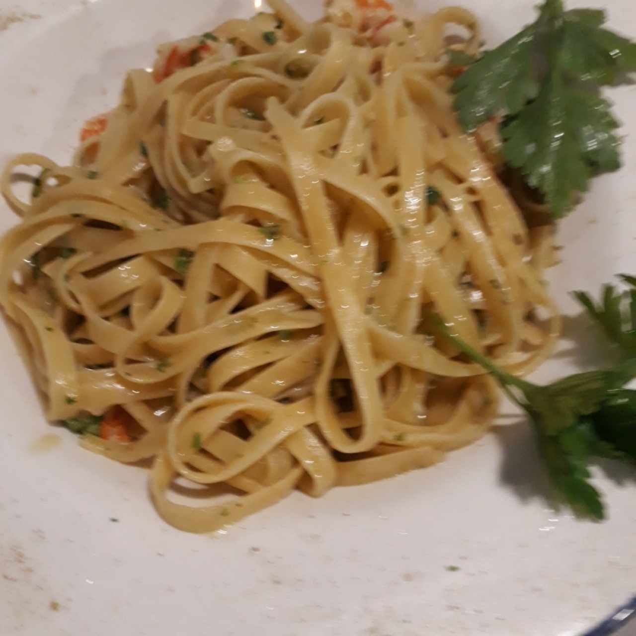 Fetuccini Aglio, Olio E Gamberetti