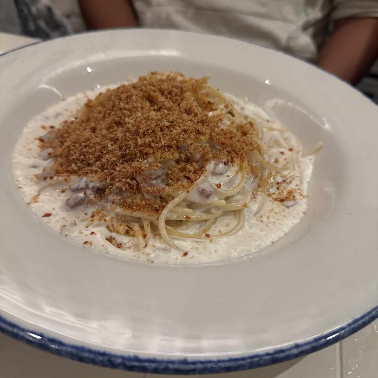 Spaghetti Alfredo e Prosciutto