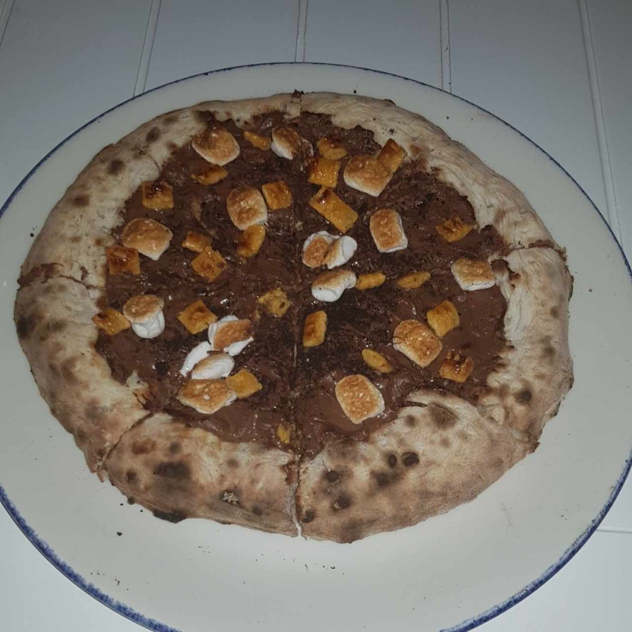 pizza de nutela y malva