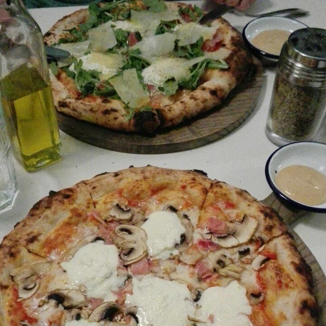 Pizza Imperiale and Pizza Miami Vice