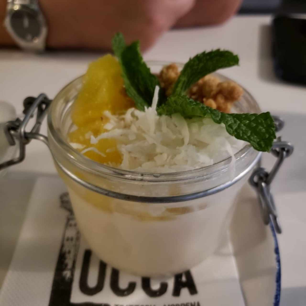 Pannacotta de piña colada