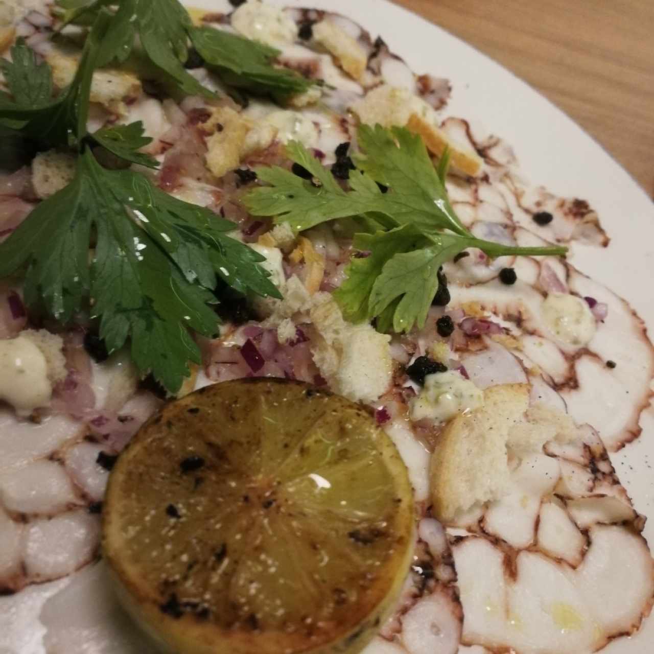 carpaccio de pulpo