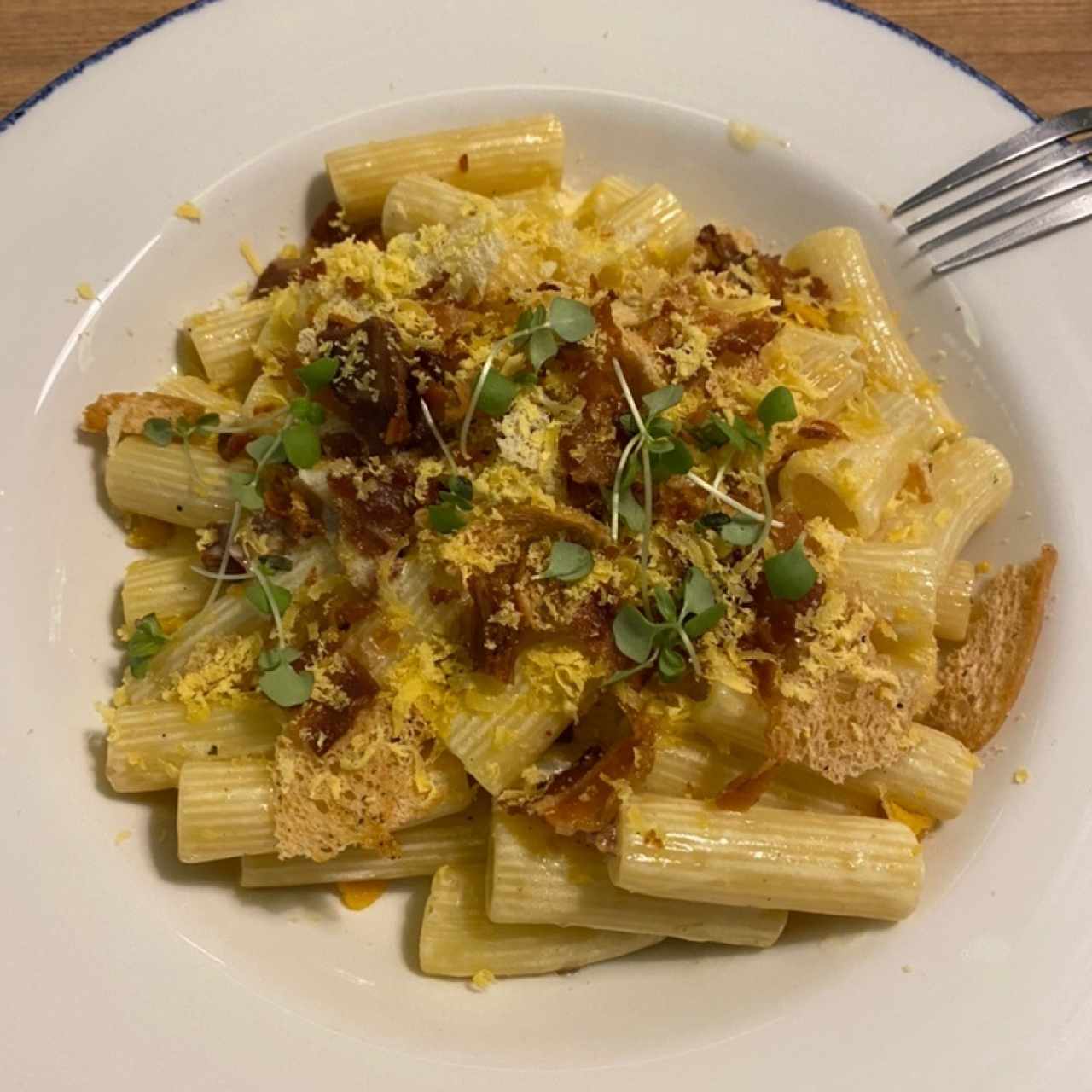 Rigatoni Ni Carbonara Ni Alfredo