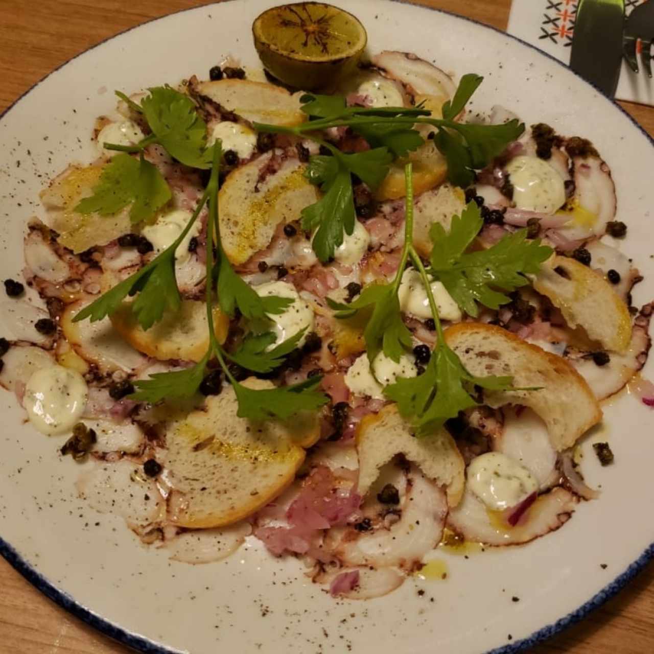 carpaccio de pulpo 