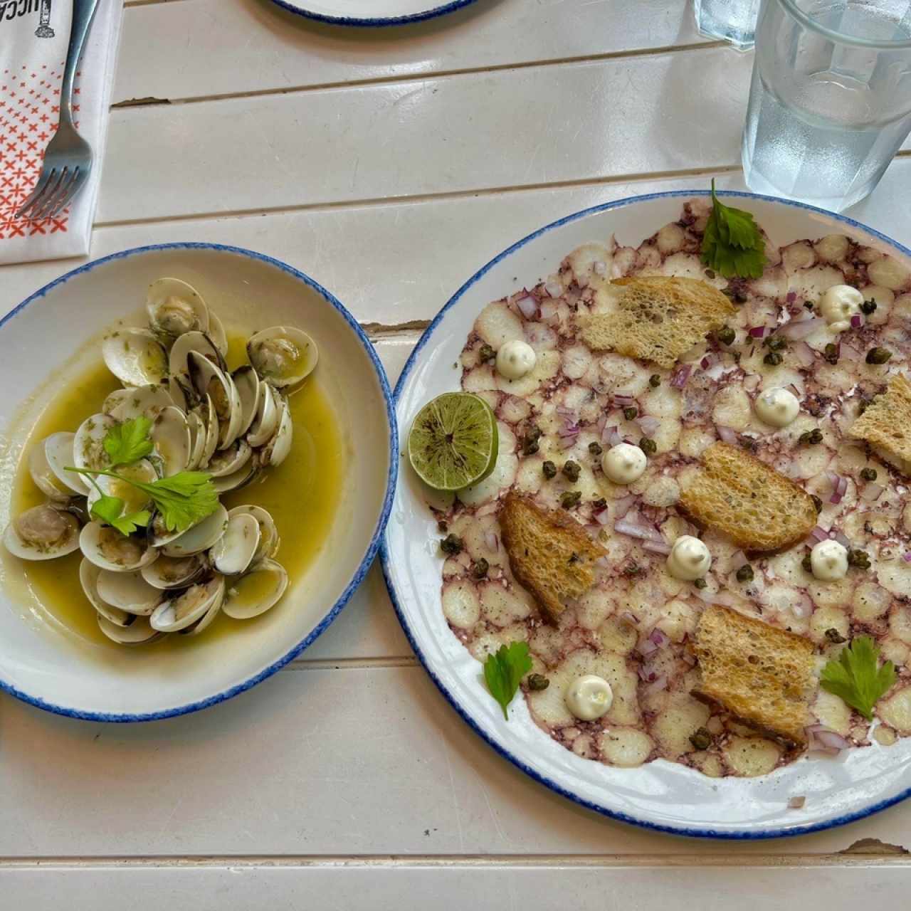 Carpaccio Di Polpo & vongole 