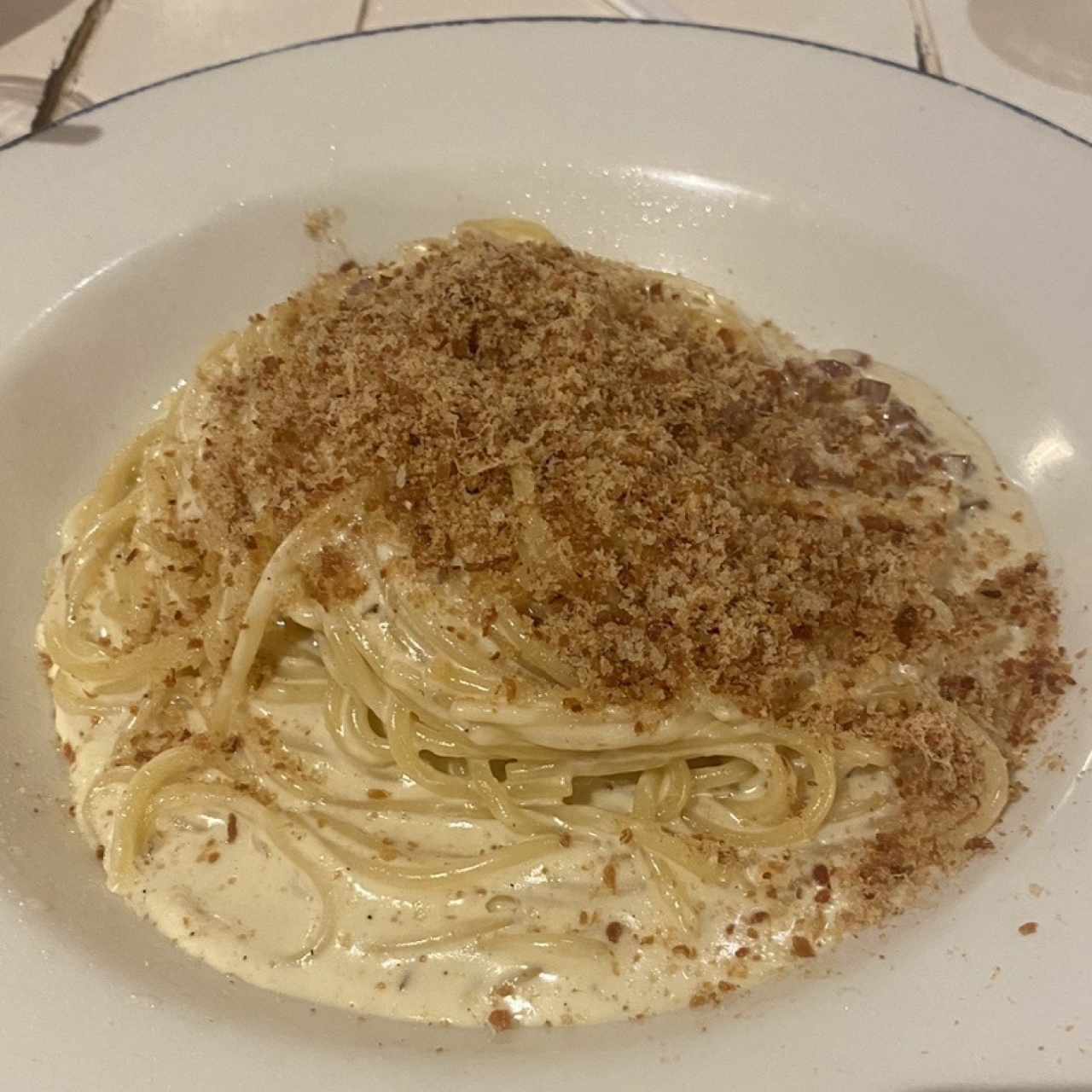 Spaghetti Alfredo e Prosciutto