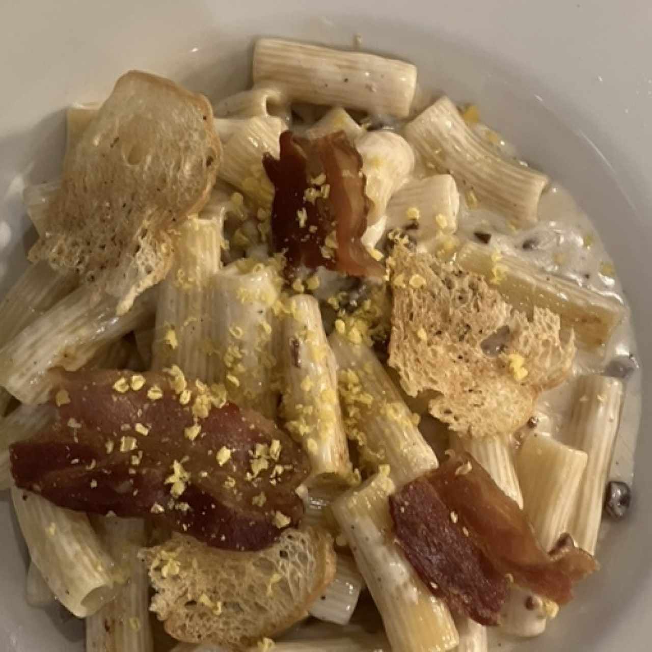 Rigatoni Ni Carbonara Ni Alfredo