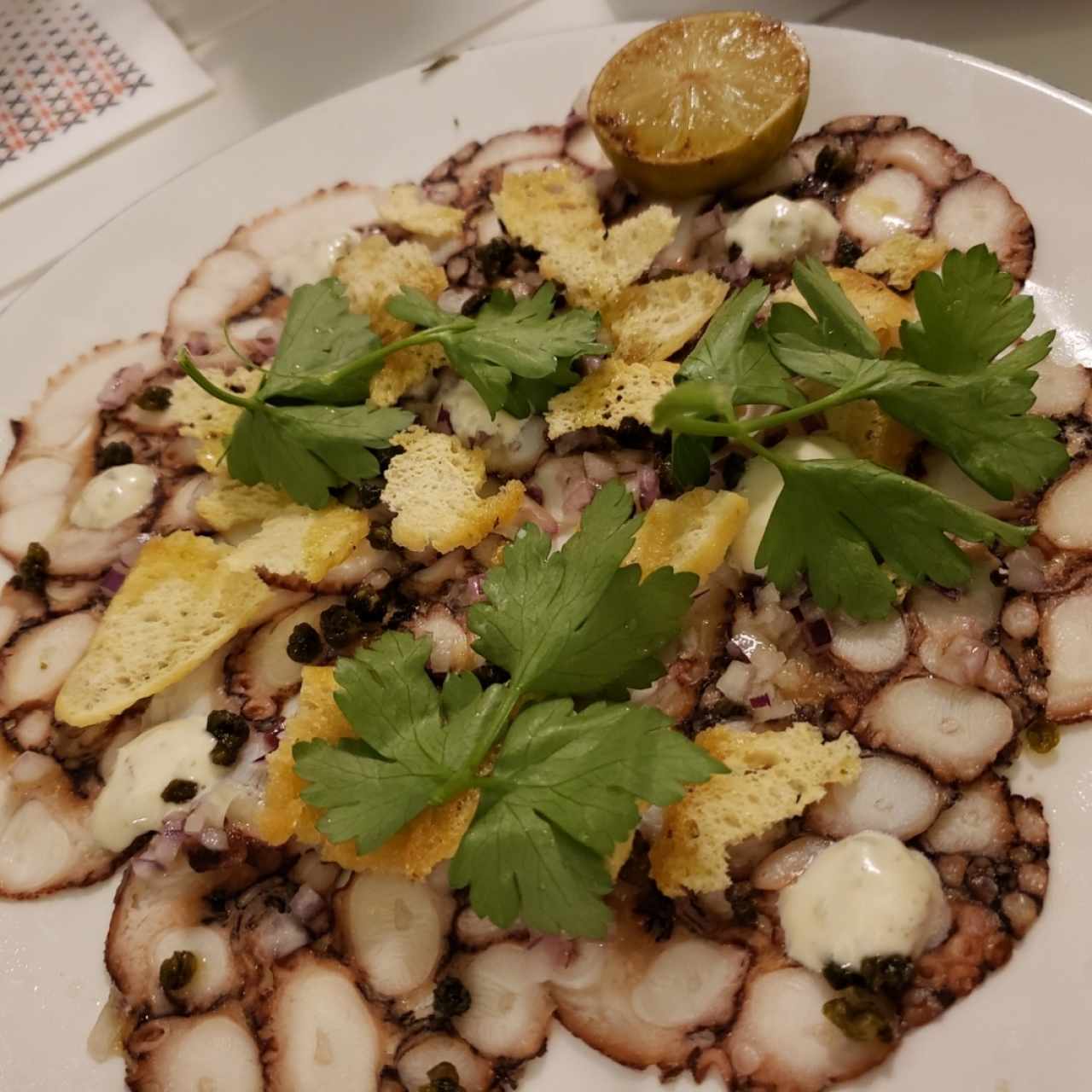 Carpaccio de pulpo 