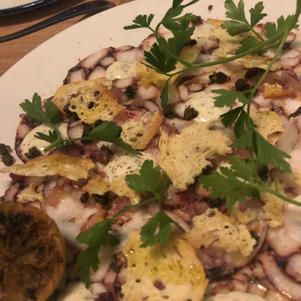 carpaccio de pulpo