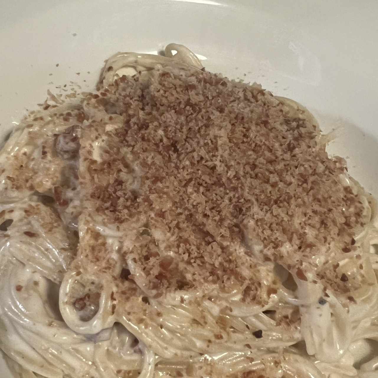 Spaghetti Alfredo e Prosciutto