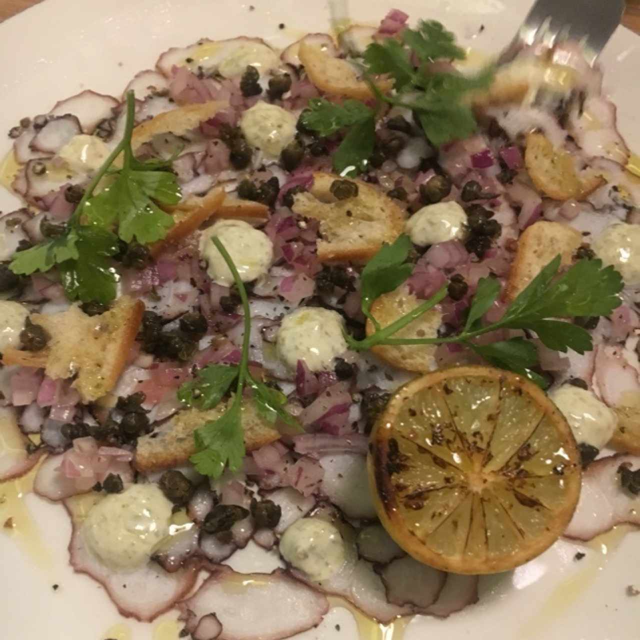 Carpaccio de pulpo