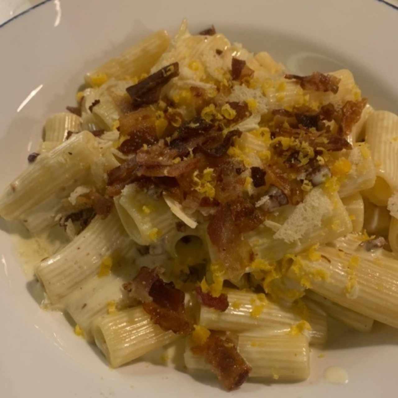 Rigatoni Ni Carbonara Ni Alfredo