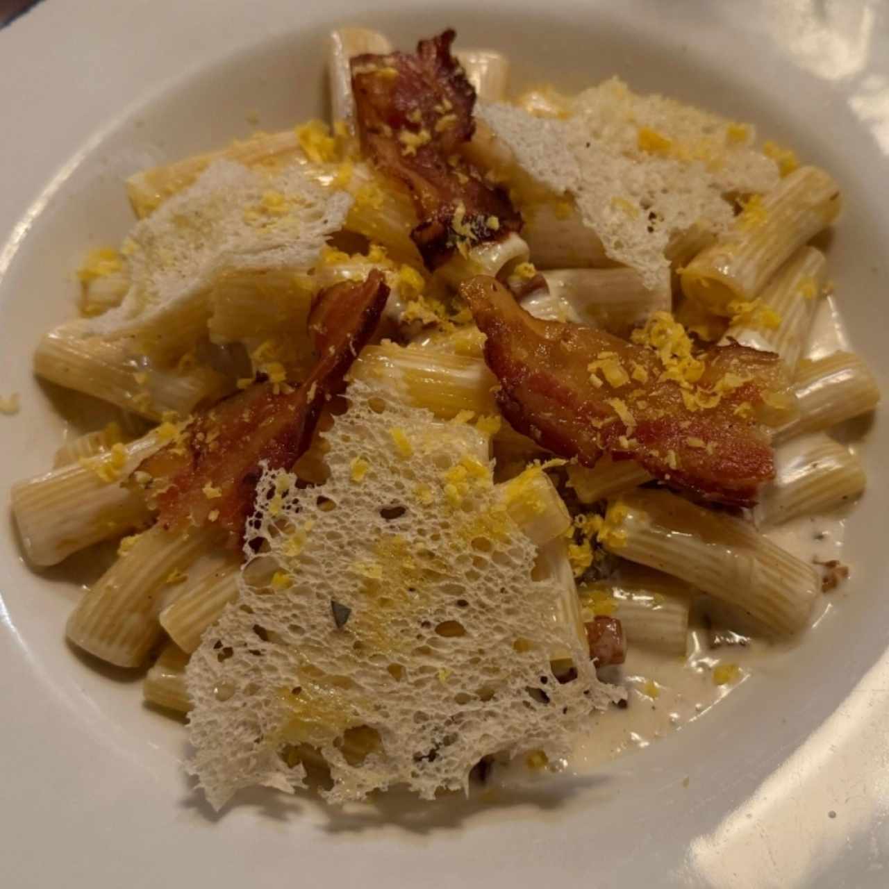 Rigatoni Ni Carbonara Ni Alfredo