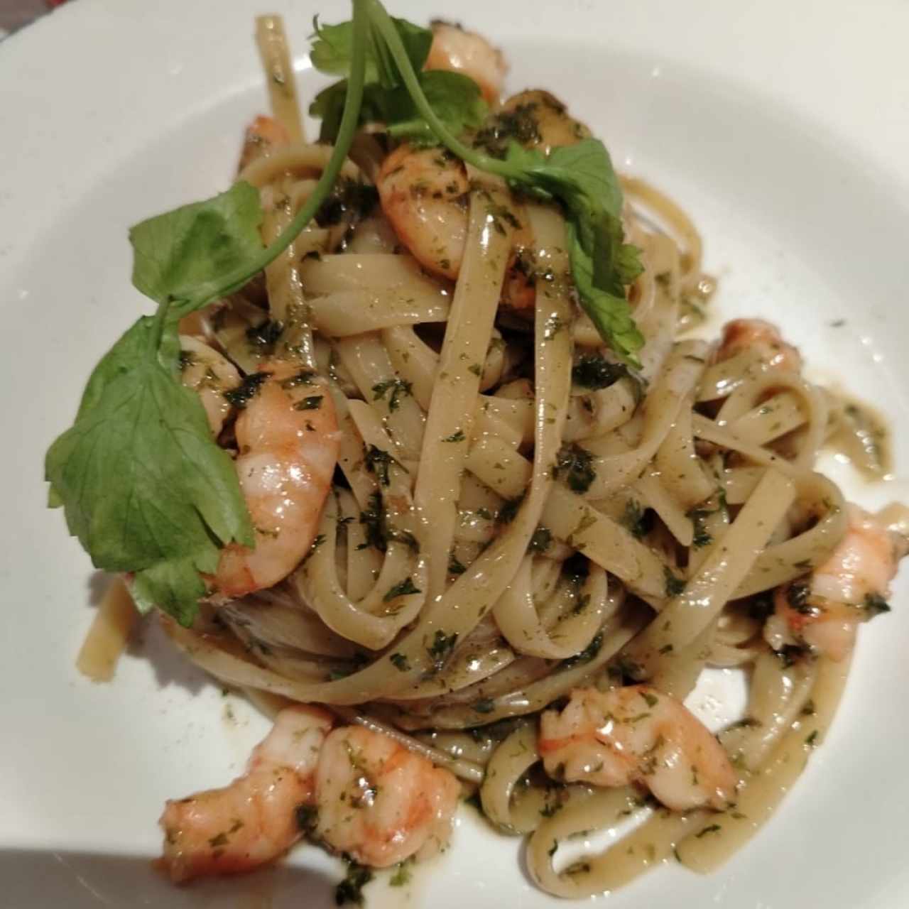 Fetuccini Aglio, Olio E Gamberetti