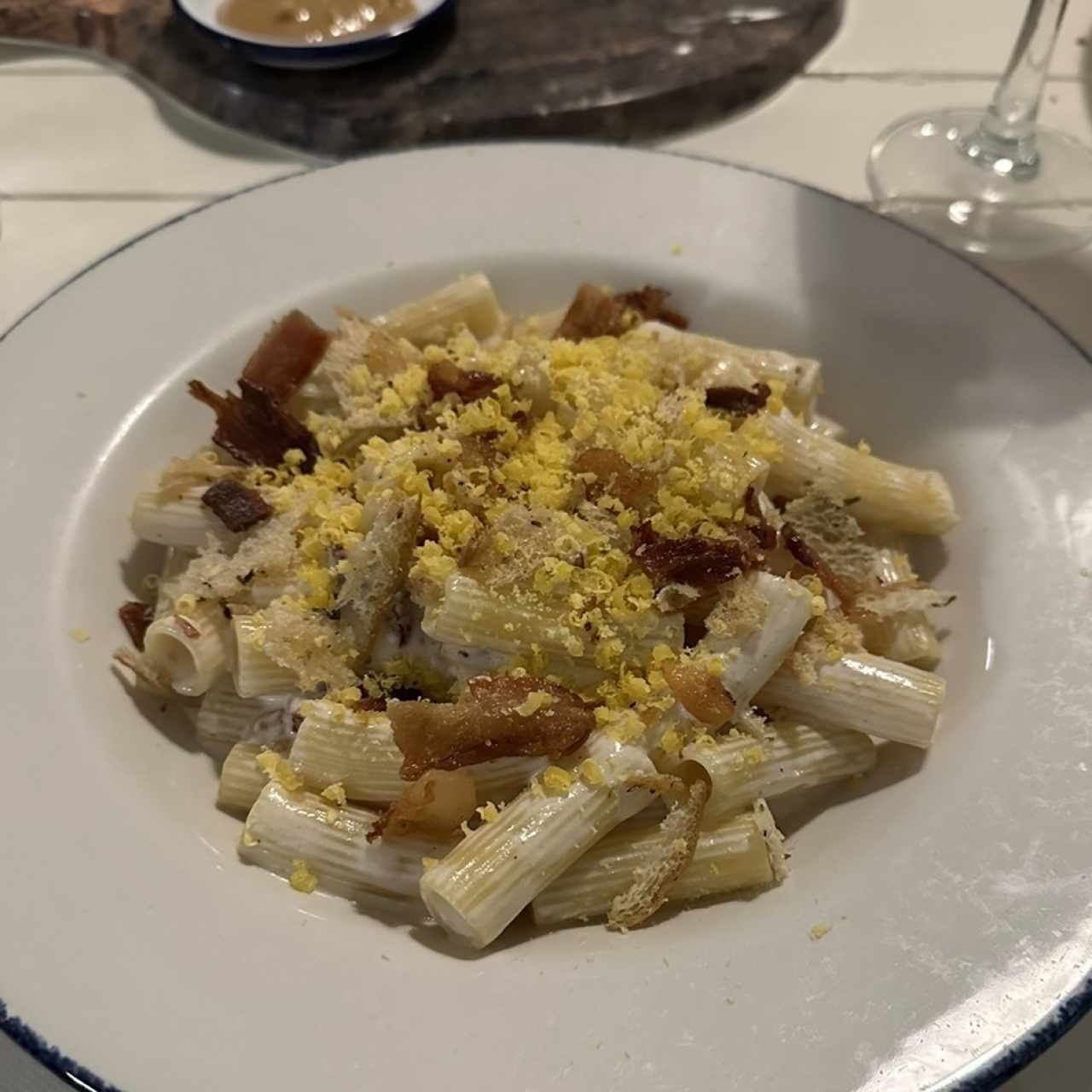 Rigatoni Ni Carbonara Ni Alfredo