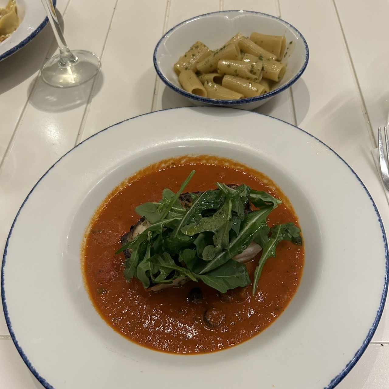 Corvina Livornesa con pasta al burro