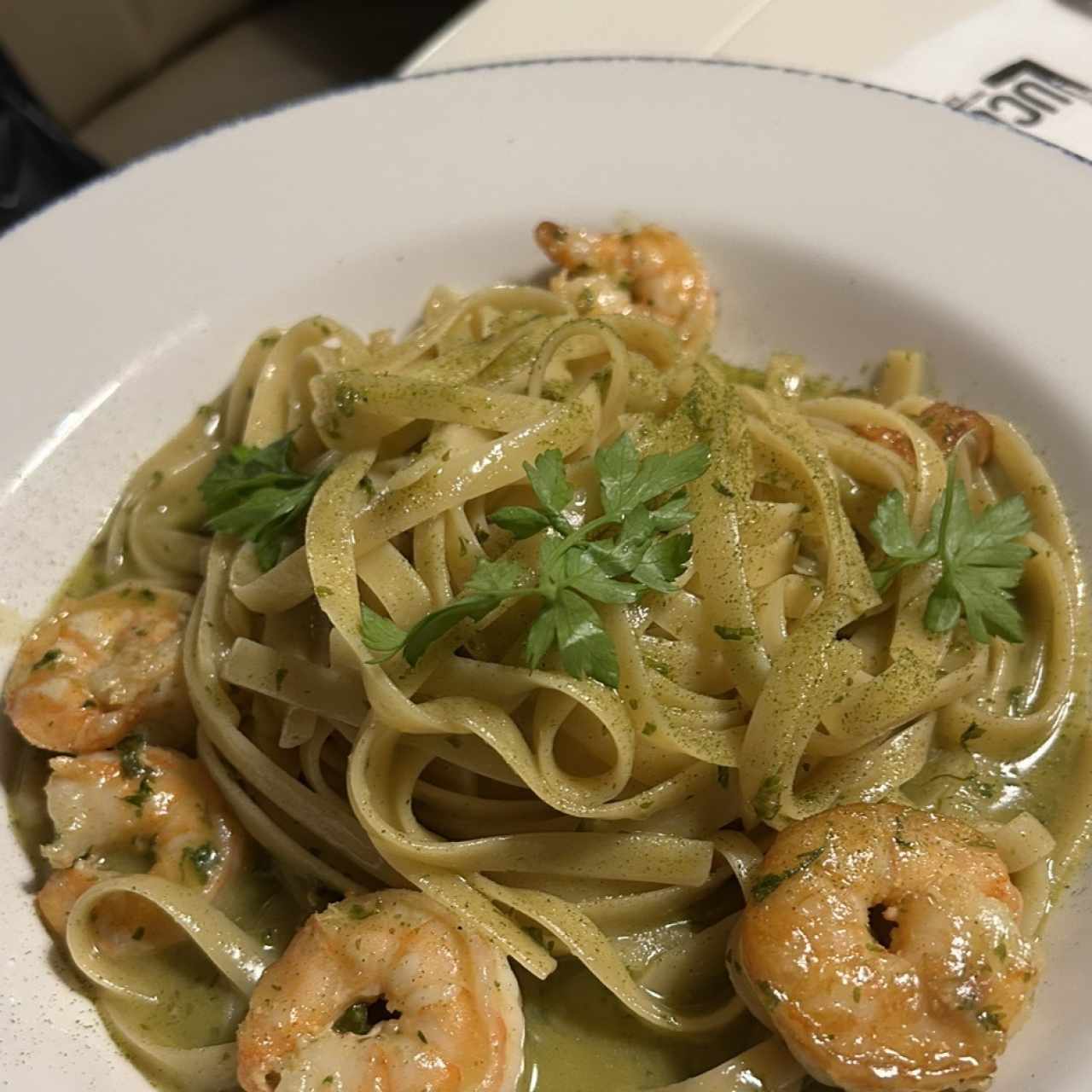 Fetuccini Aglio, Olio E Gamberetti