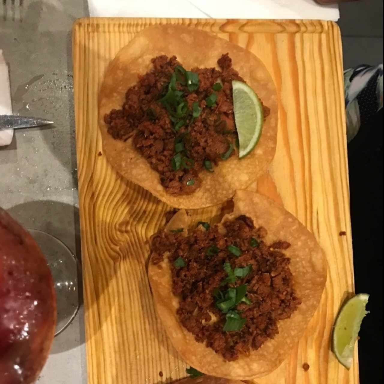 Tacos de chorizo