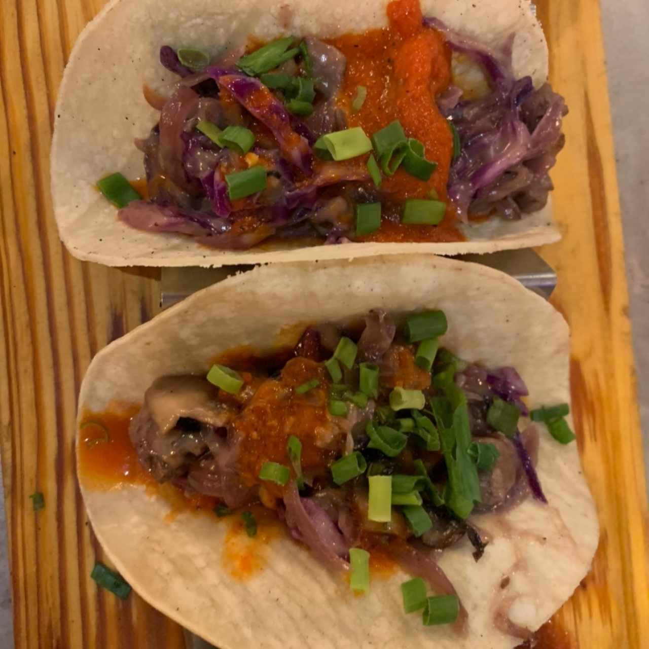 Tacos con Carne Angus y Hongos Portobelos