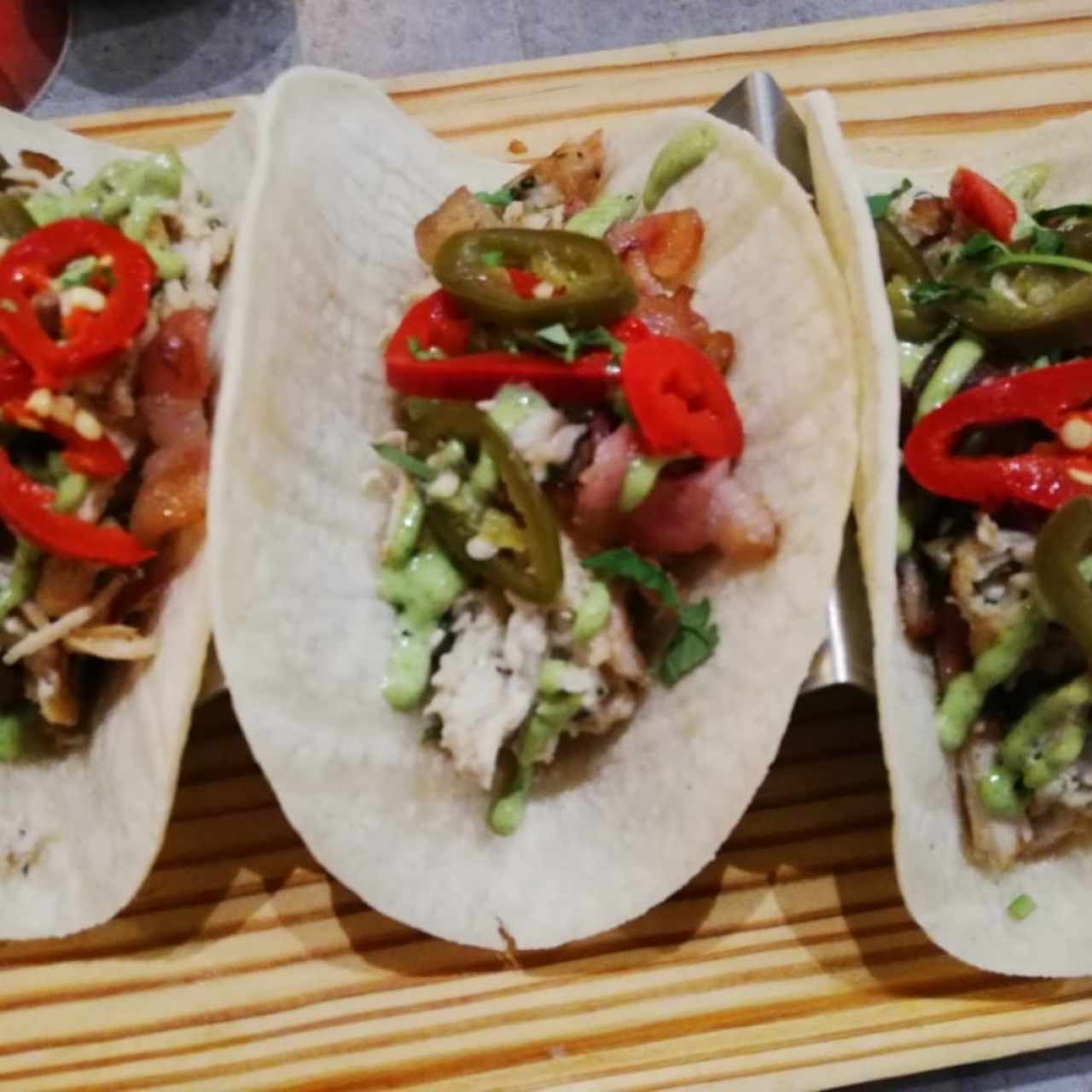 trío tacos de pollo 