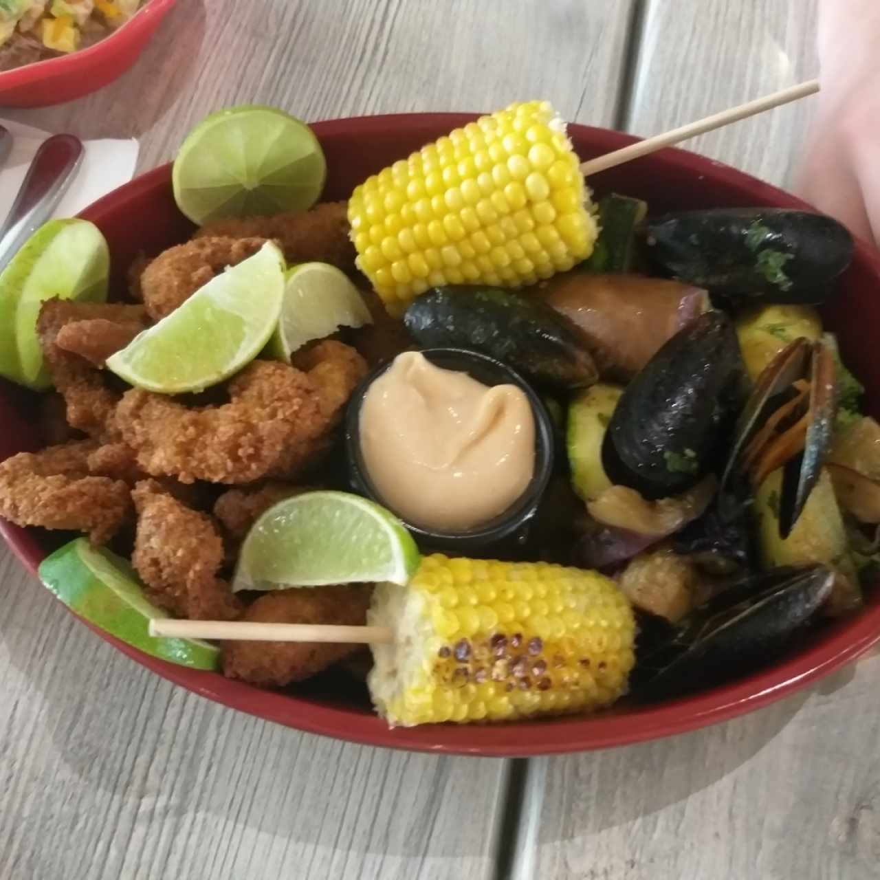 bandeja de mariscos para compartir