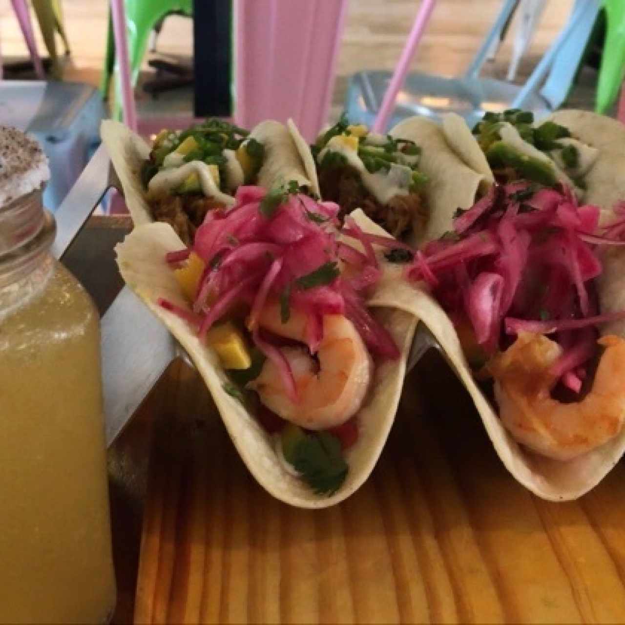 Tacos de Camarón y Tacos de Carnitas