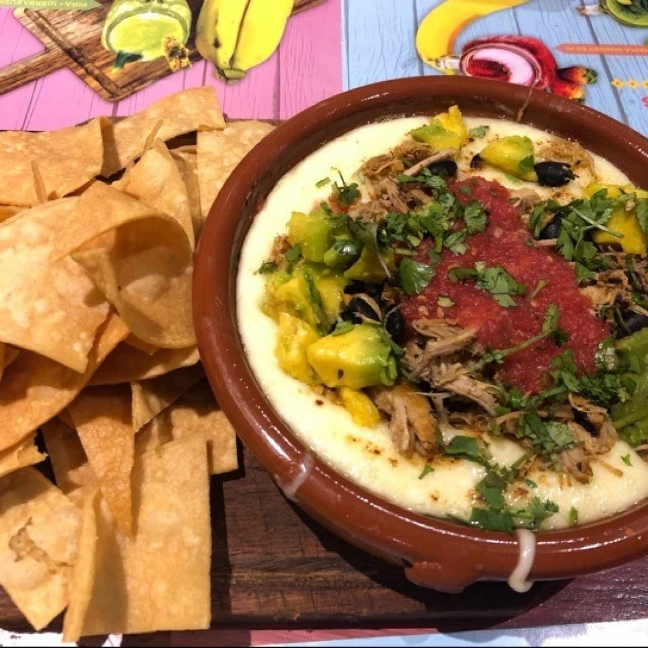 Queso fundido “Carnitas” (simple)