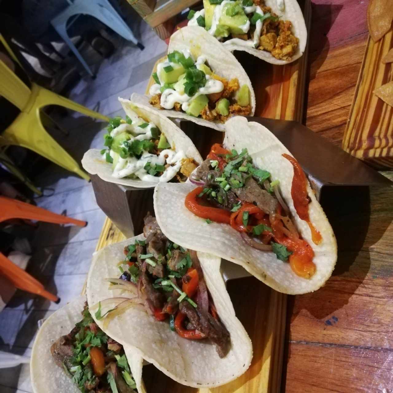 Tacos Juana arrechera y Juana quiere chorizo 