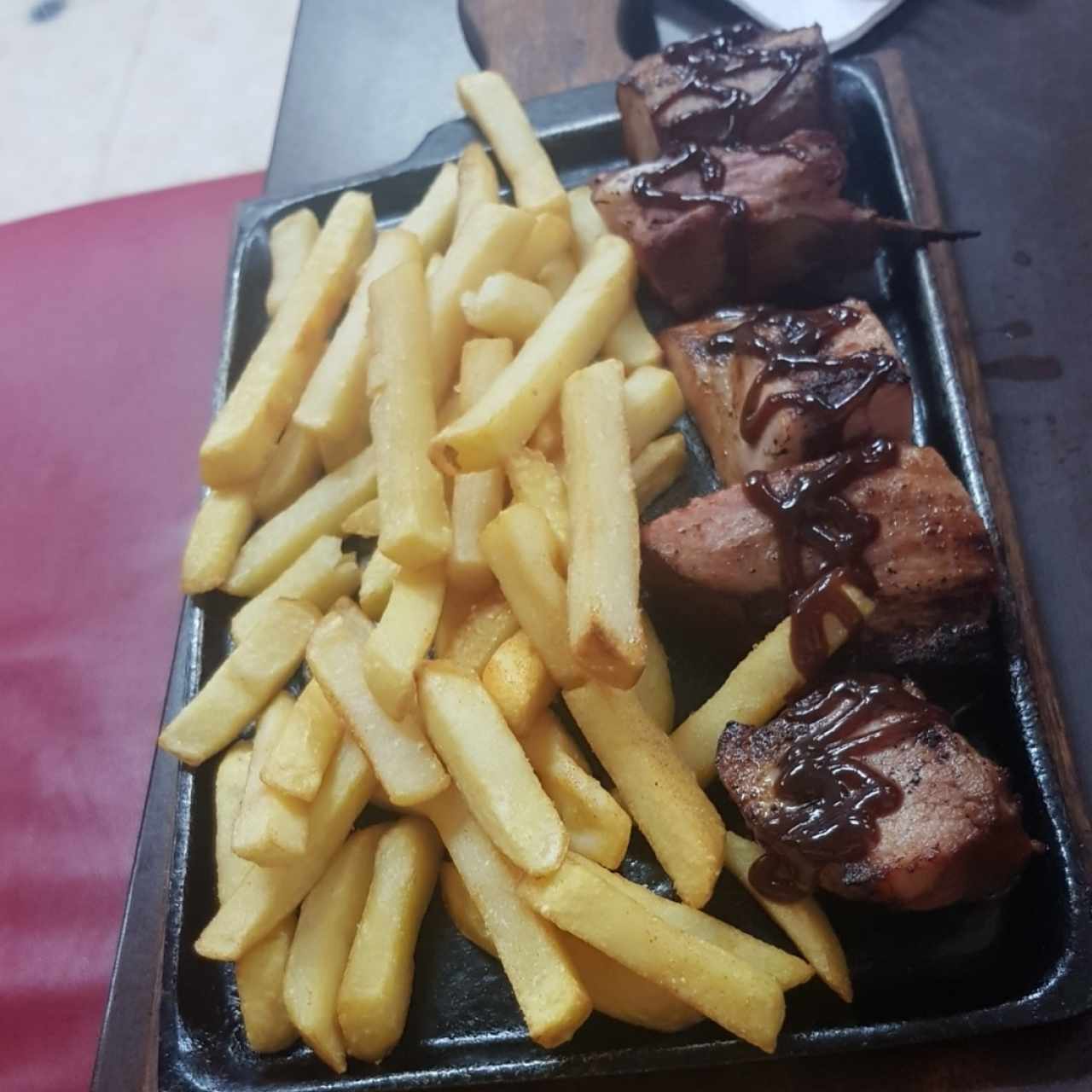 costillas con doble papa