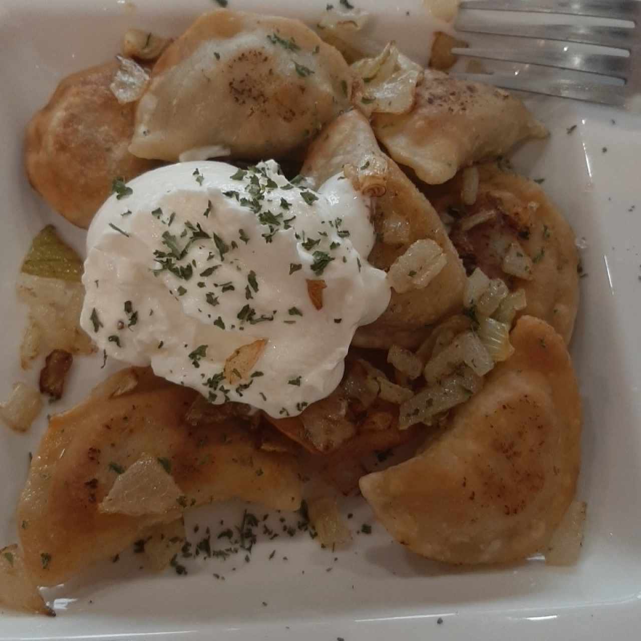 vareniki de papas con hongos