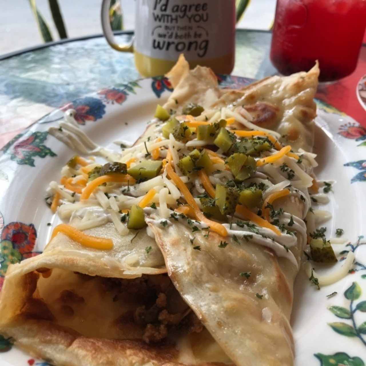 Blini carne-queso-hongos 