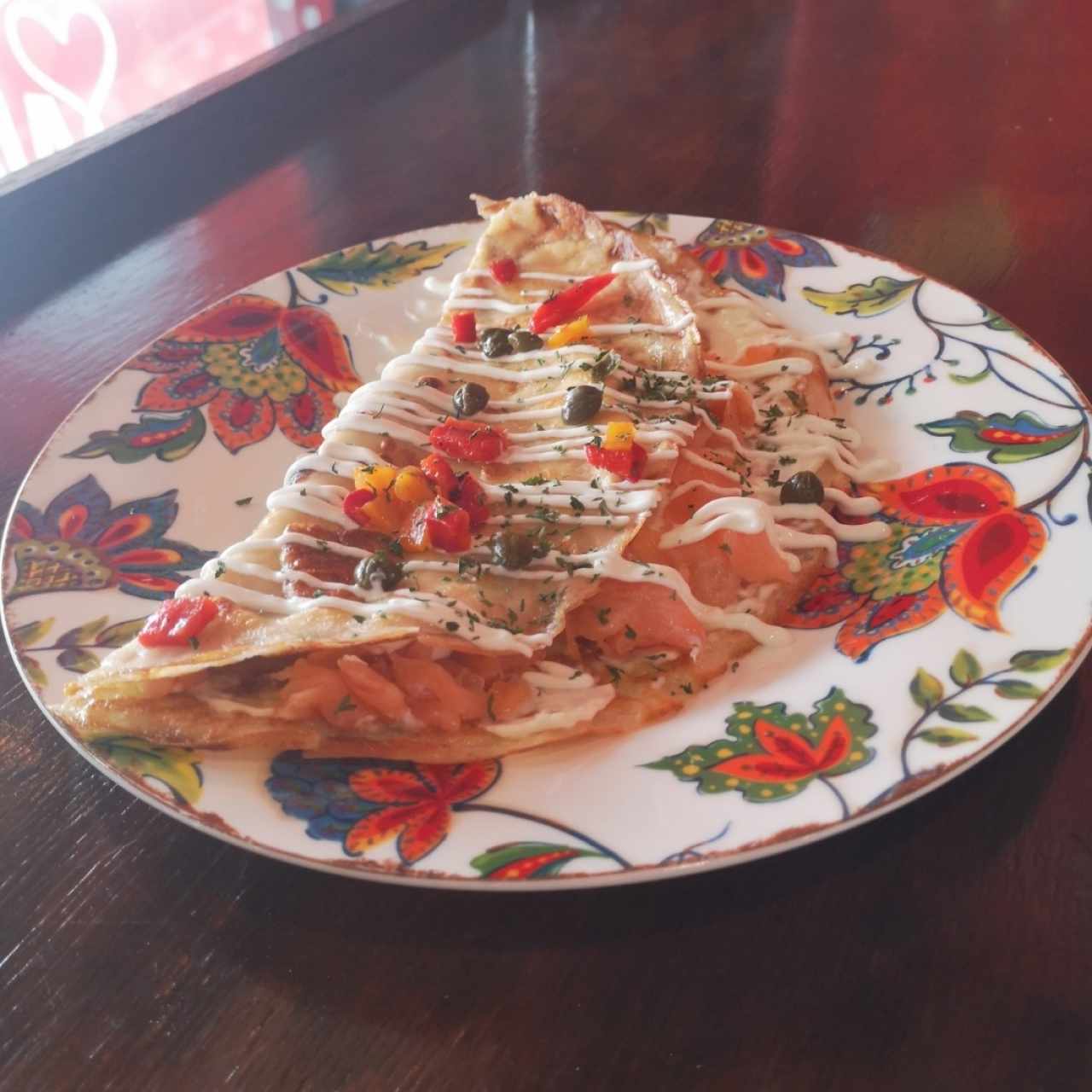 Blini de salmón ahumado