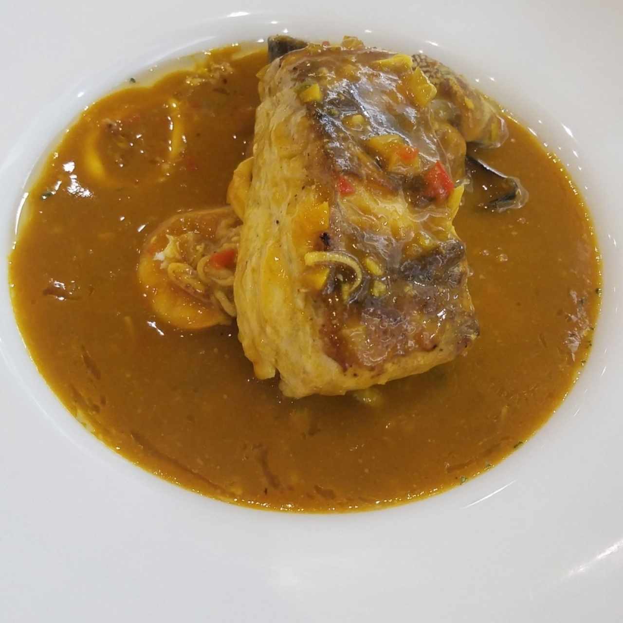 Corvina con caldo 