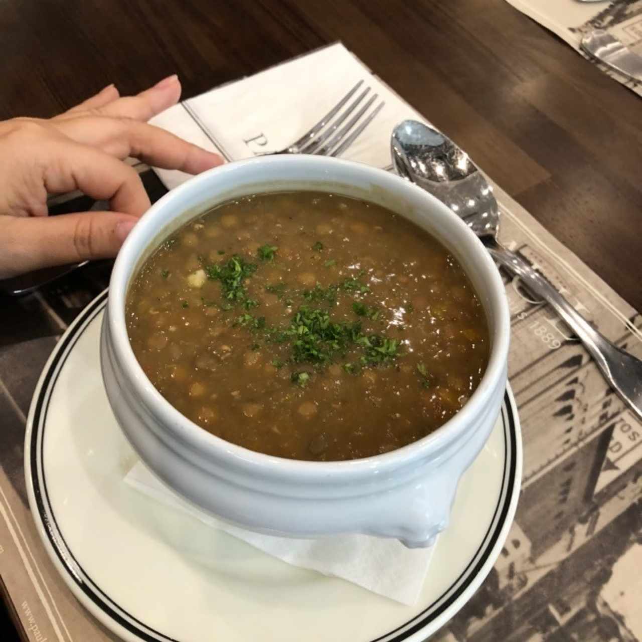 Sopa de lentejejas. Recomendada!!!