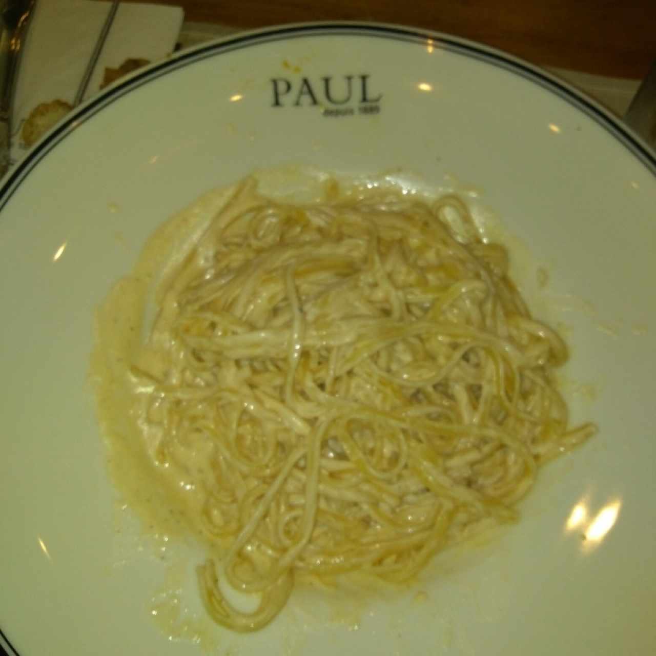 pasta con crema blanca