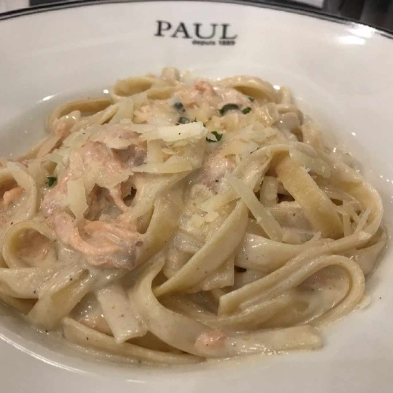 Pasta con salmón