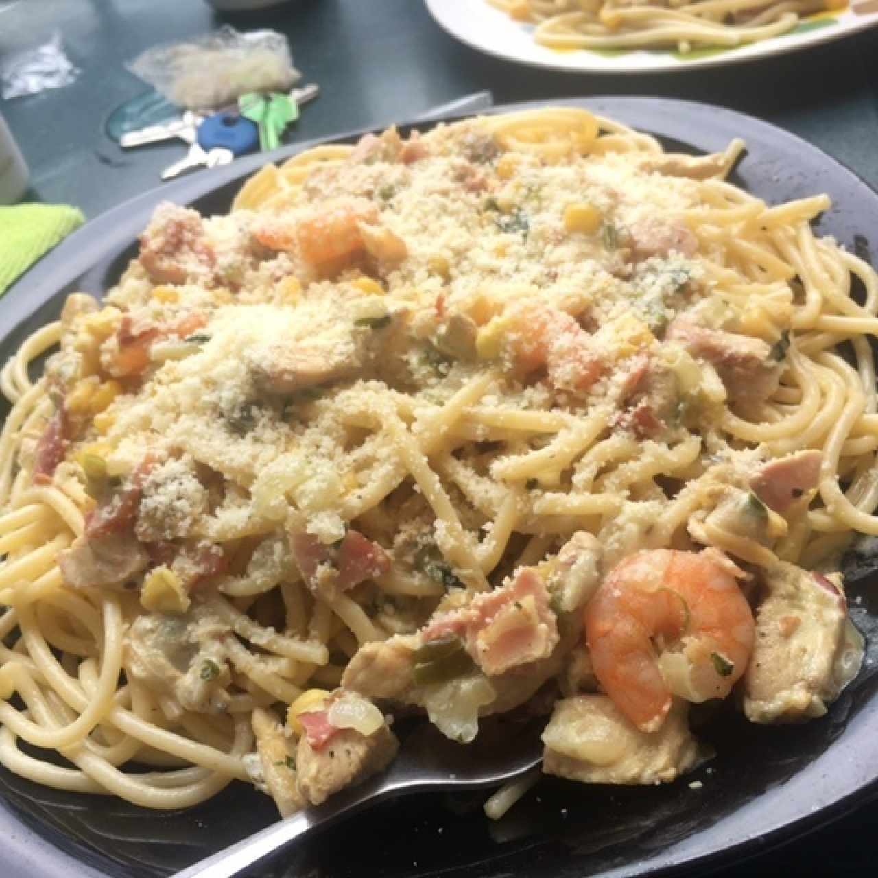 Carbonara Reload con Camarones