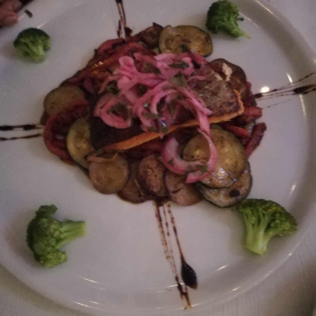 Salmón con vegetales