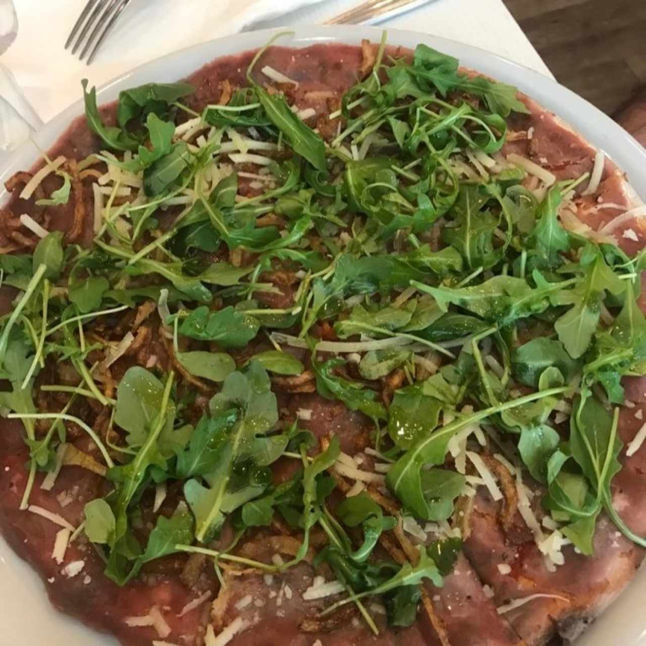 Pizza dw carpaccio de res