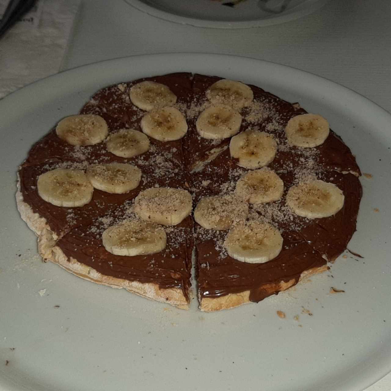 Pizza con Nutella y Banano