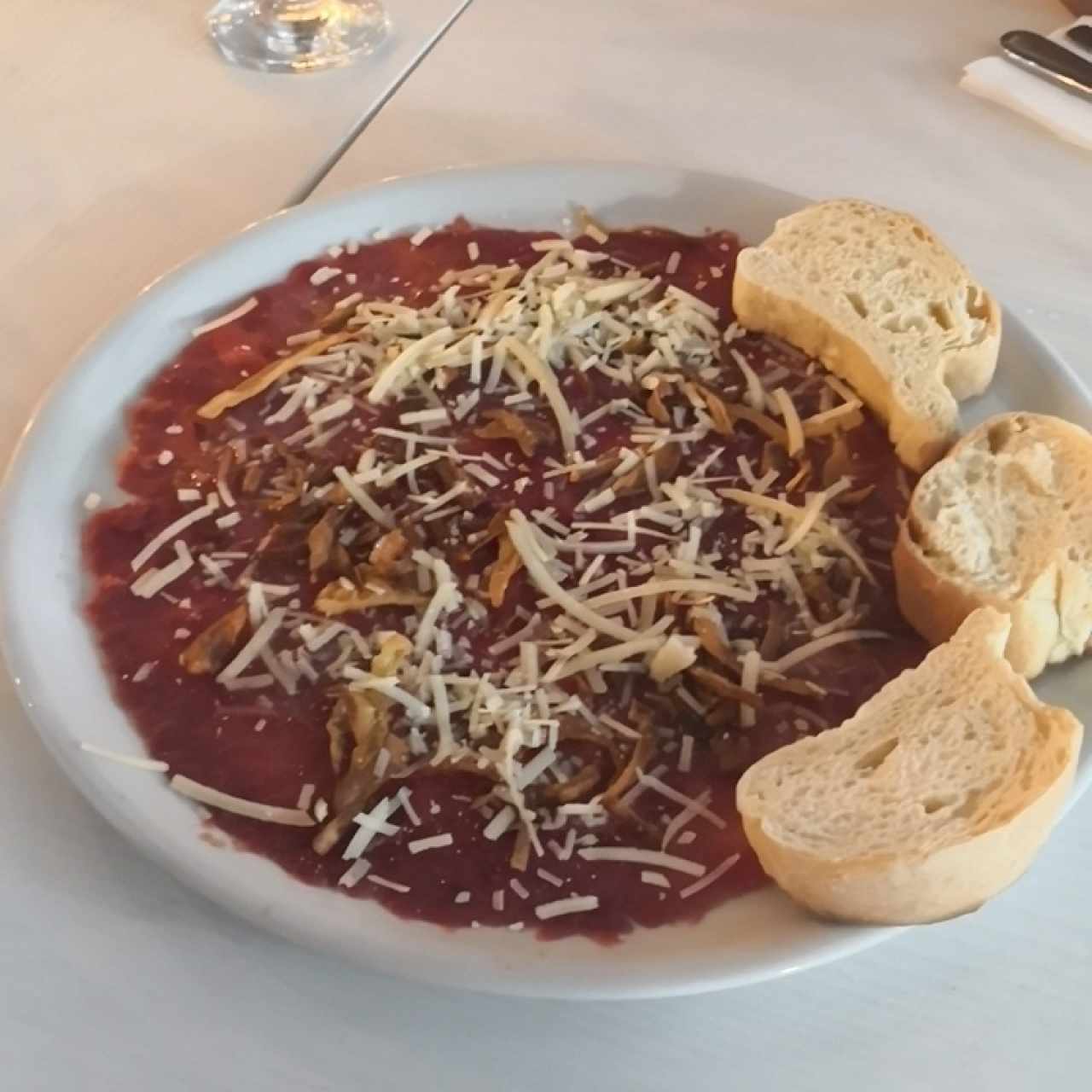 carpaccio de res 