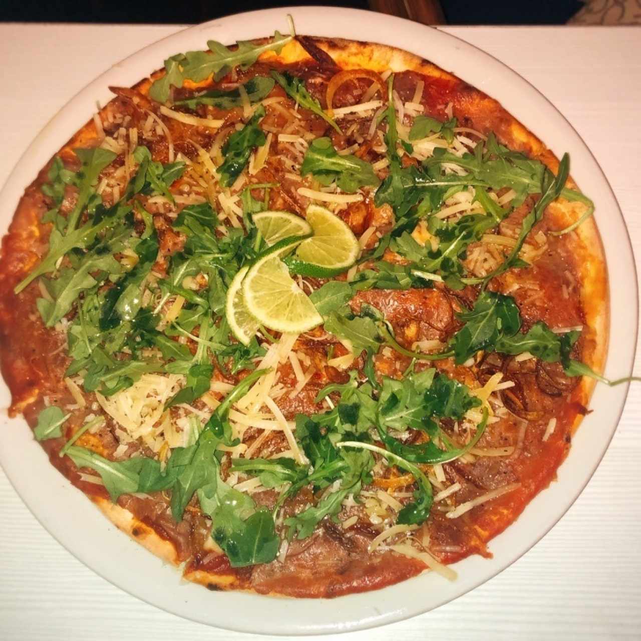 pizza de carpacho de res 