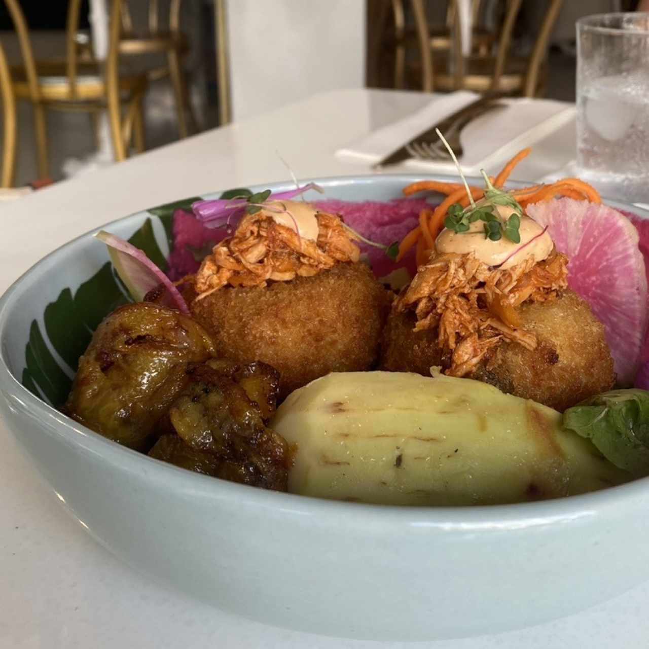 Croquetas de arroz con pollo 