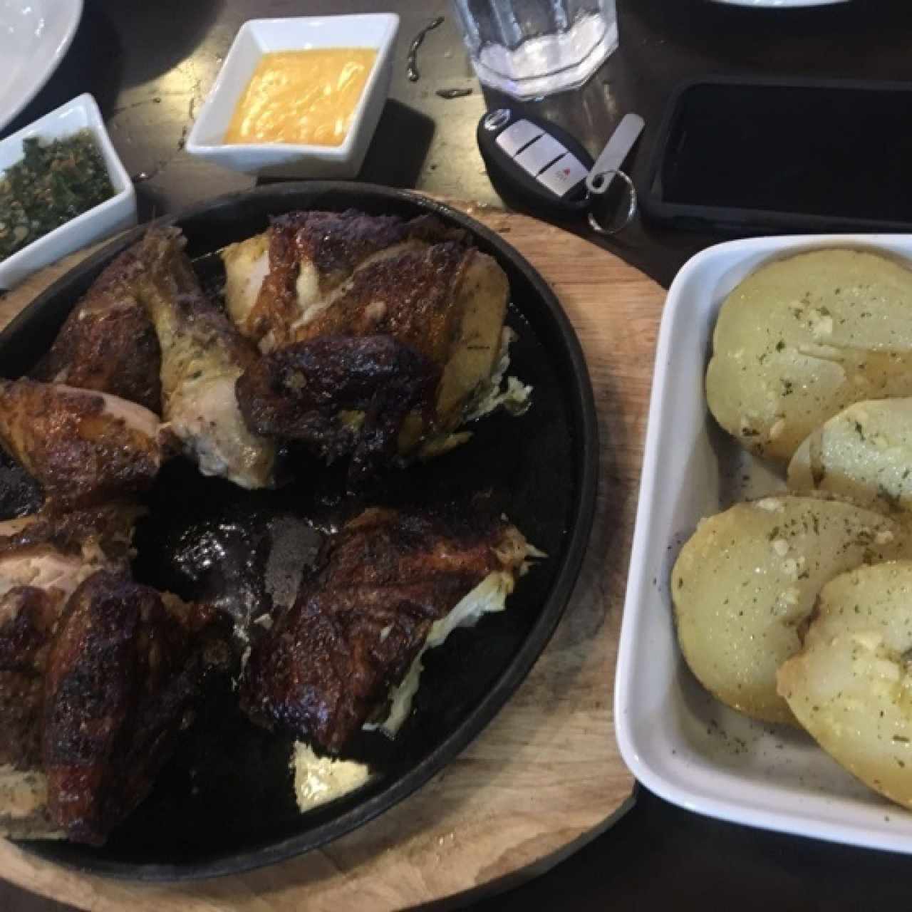 pollo y papas al vapor 