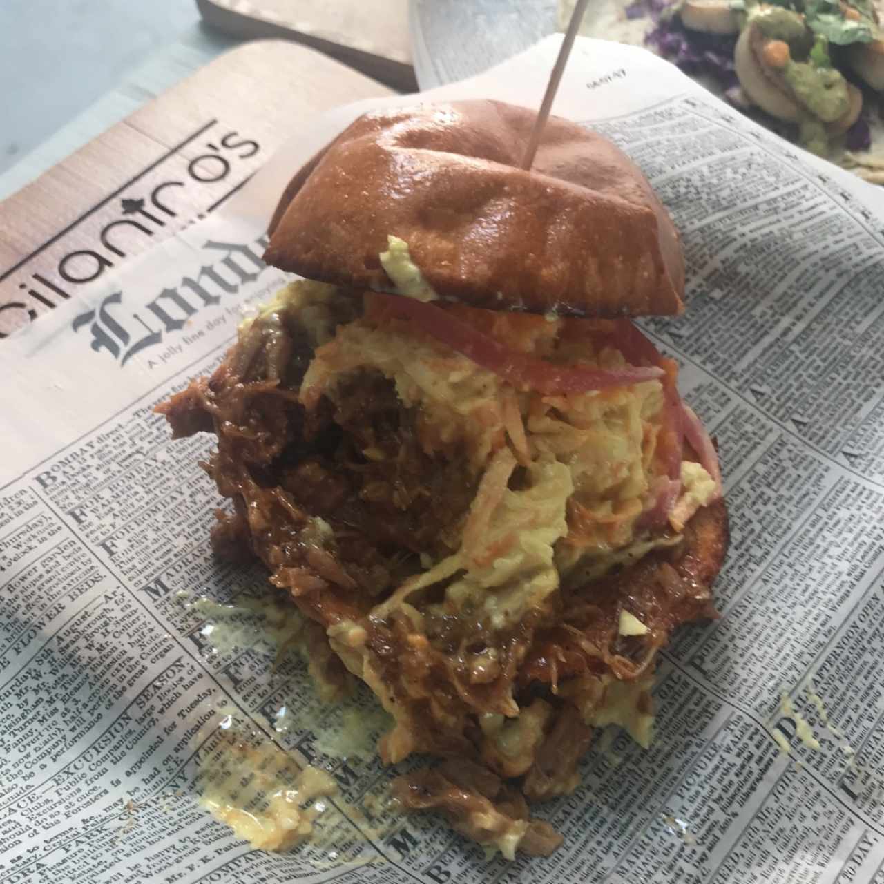 pulled pork sandwich