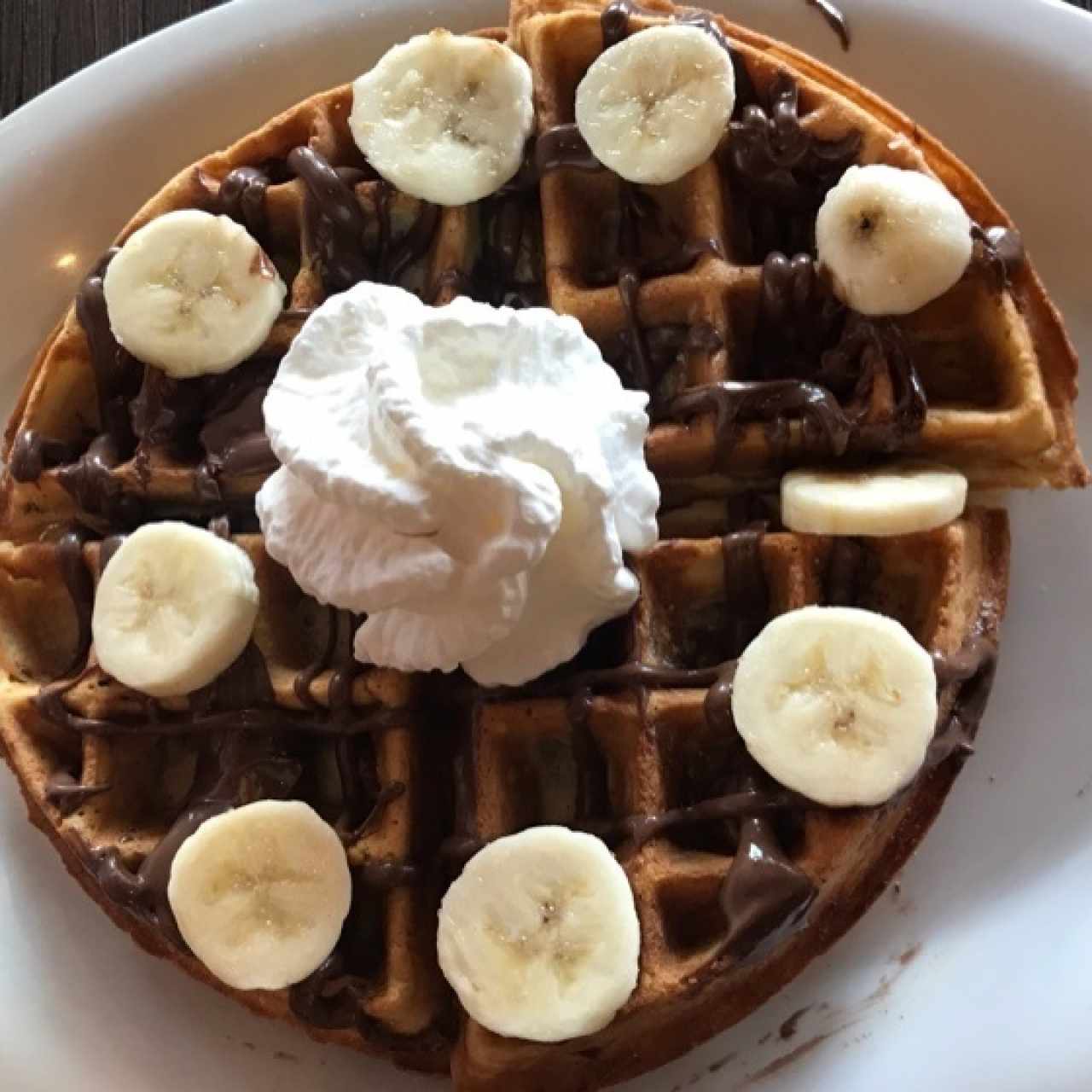 Wafles de Banano con nutela 