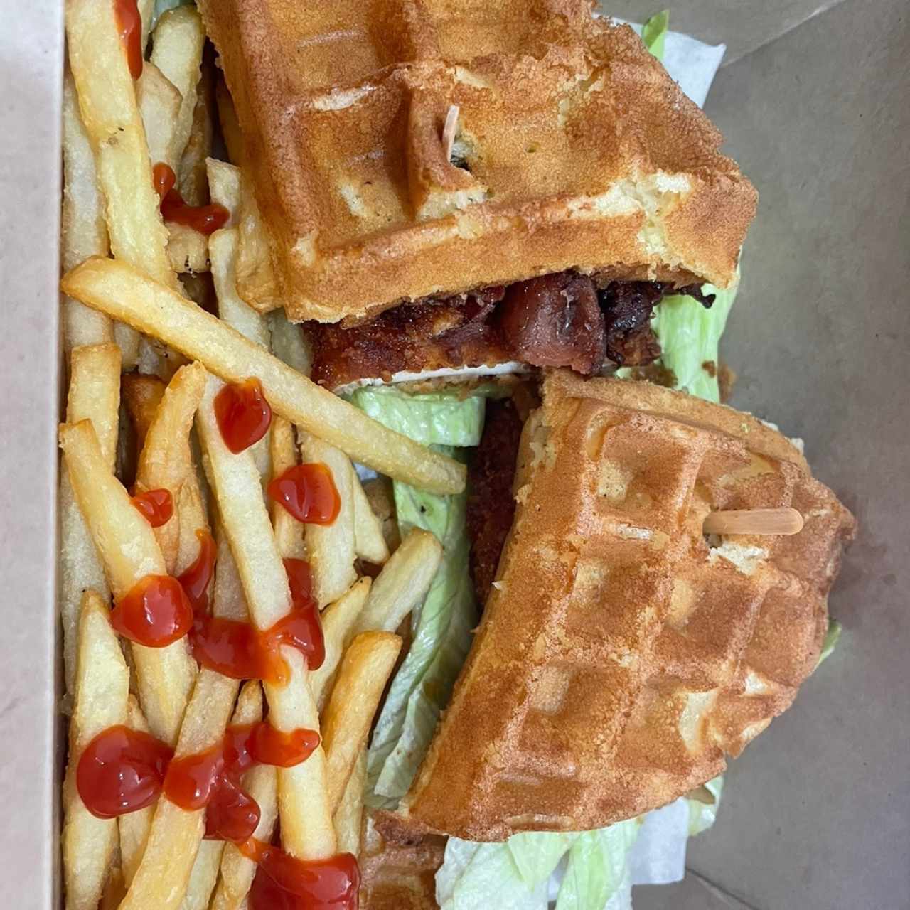 Chicken and Waffle Sandwich